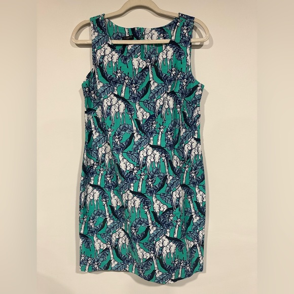 Talbots Dresses & Skirts - NWT Talbots Giraffe Print Shift Dress Green Blue 6